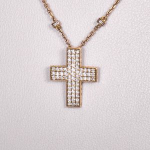Yellow Gold Diamond Cross