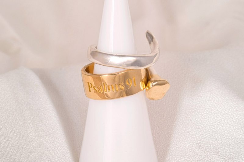 Sterling Silver Nail w/ Gold Nailhead